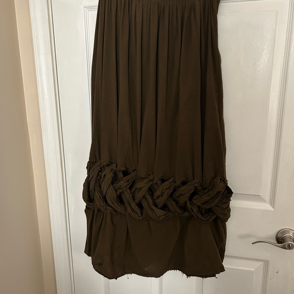 Comme des Garcons Brown Midi Bubble Skirt